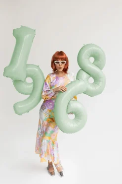 Folie Ballon Tal ''8'', 72 cm, Grøn