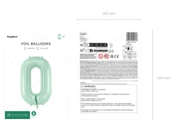 Folie Ballon Tal ''0'', 72 cm, Grøn