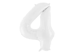 Folie Ballon Tal ''4'', 86 cm, Hvid