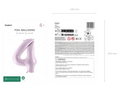 Folie Ballon Tal ''4'', 72 cm, Lilla