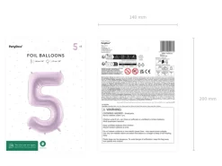 Folie Ballon Tal ''5'', 72 cm, Lilla