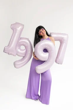Folie Ballon Tal ''7'', 72 cm, Lilla