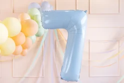 Folie Ballon Tal ''7'', 72 cm, Lyseblå