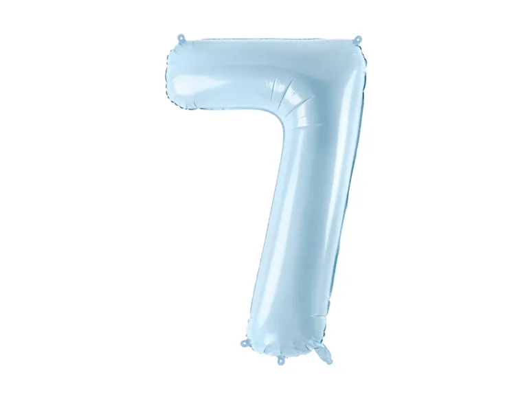 Folie Ballon Tal ''7'', 72 cm, Lyseblå