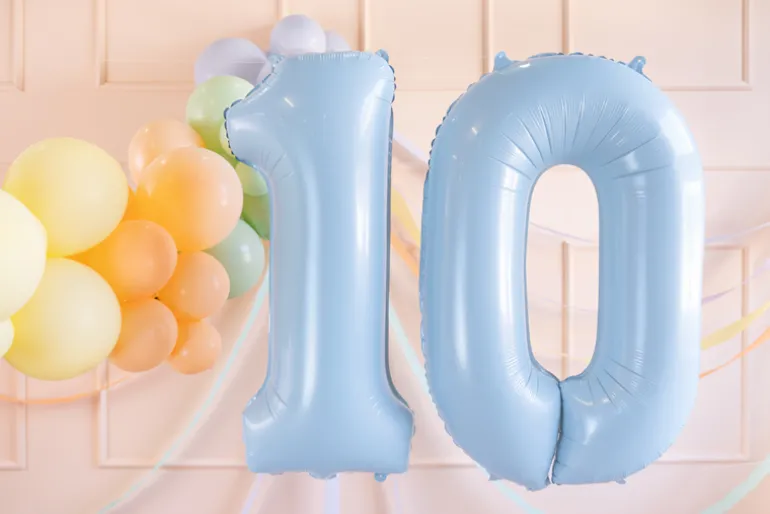 Folie Ballon Tal ''1'', 72 cm, Lyseblå