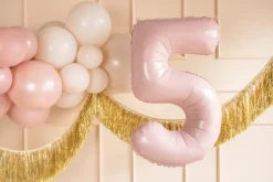 Folie Ballon Tal ''5'', 72 cm, Lyserød