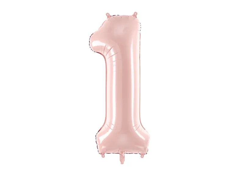 Folie Ballon Tal ''1'', 72 cm, Lyserød