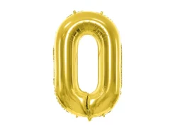 Folie Ballon Tal ''0'', 72 cm, Lys Guld