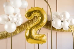 Folie Ballon Tal ''2'', 72 cm, Lys Guld