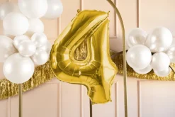 Folie Ballon Tal ''4'', 72 cm, Lys Guld