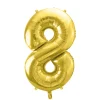 Folie Ballon Tal ''8'', 72 cm, Lys Guld