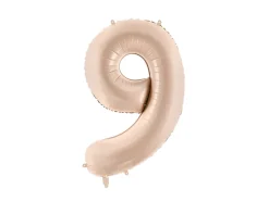 Folie Ballon Tal ''9'', 72 cm, Mørk Beige