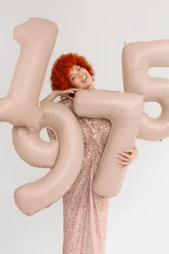Folie Ballon Tal ''9'', 72 cm, Mørk Beige
