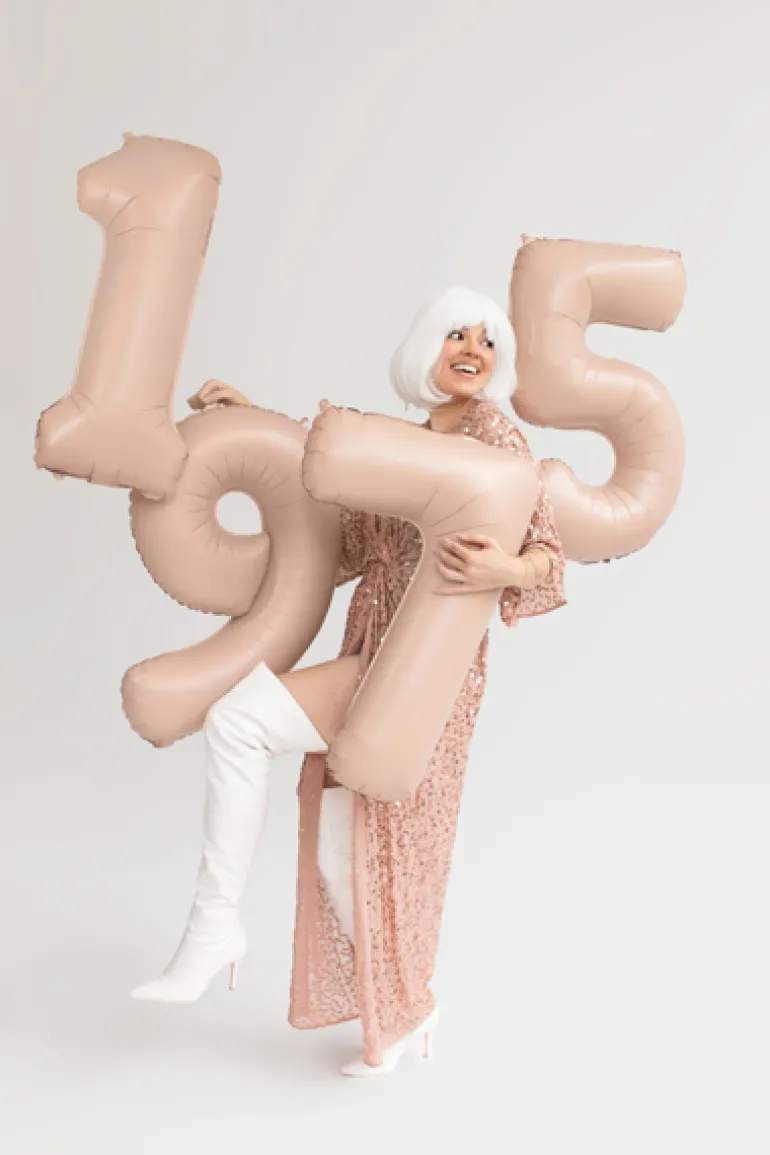 Folie Ballon Tal ''9'', 72 cm, Mørk Beige