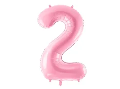 Folie Ballon Tal ''2'', 86 cm, Pink