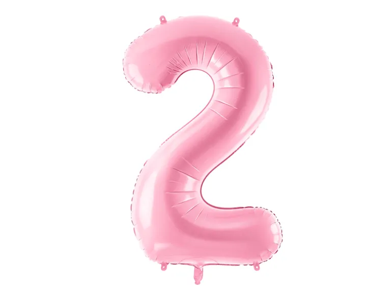Folie Ballon Tal ''2'', 86 cm, Pink