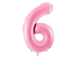 Folie Ballon Tal ''6'', 86 cm, Pink