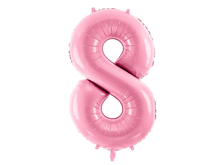 Folie Ballon Tal ''8'', 86 cm, Pink