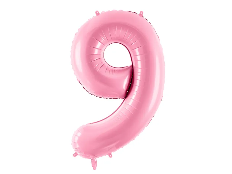 Folie Ballon Tal ''9'', 86 cm, Pink