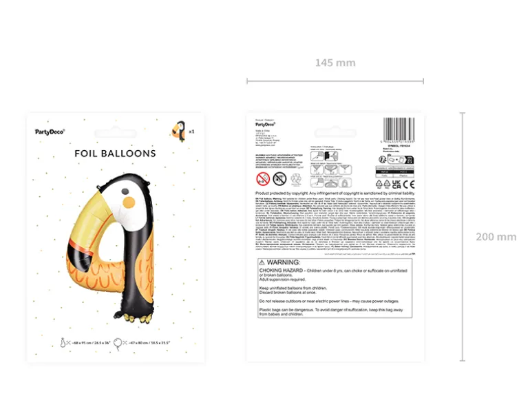 Folie Ballon Tal 4 - Tucan, 68 X 91 cm, Mix