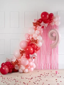 Folie Ballon Til Guirlande Sløjfer, 25.5 X 25 cm, Powder Pink (5 Stk.)