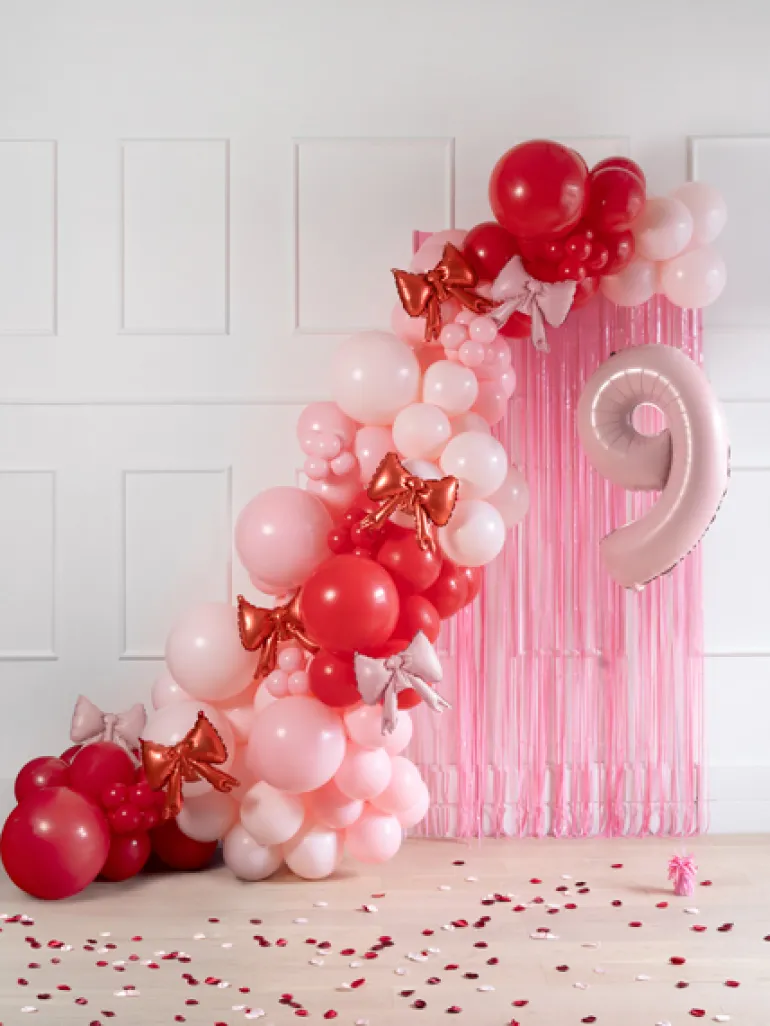 Folie Ballon Til Guirlande Sløjfer, 25.5 X 25 cm, Powder Pink (5 Stk.)
