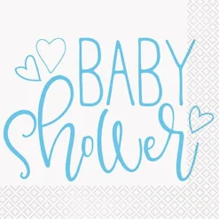 Frokostservietter "It's a Boy" Babyshower, 16 stk