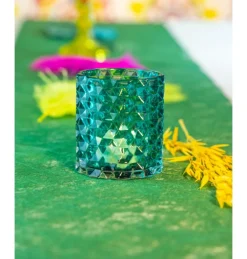 Fyrfadsholder Turkis Kube, 8.8 cm