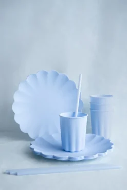 Genanvendelige Plastikkopper i Lyseblå