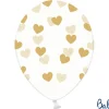 Gennemsigtige Balloner med Guld Hjerter (30cm.)