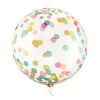 Gennemsigtig Orbz Ballon m/Multifarvet Konfetti