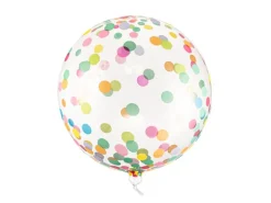 Gennemsigtig Orbz Ballon m/Multifarvet Konfetti