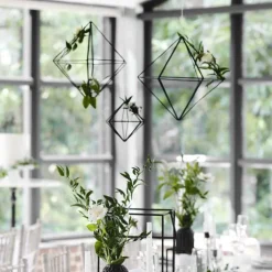 Geometrisk Sort Diamant Dekoration, 30 cm