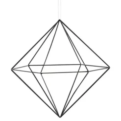 Geometrisk Sort Diamant Dekoration, 30 cm