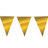 Gigantisk Flagguirlande, Metallic Guld Vimpler 10M