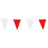 Gigantisk Flagguirlande m/Rød-Hvide Vimpler, 10M