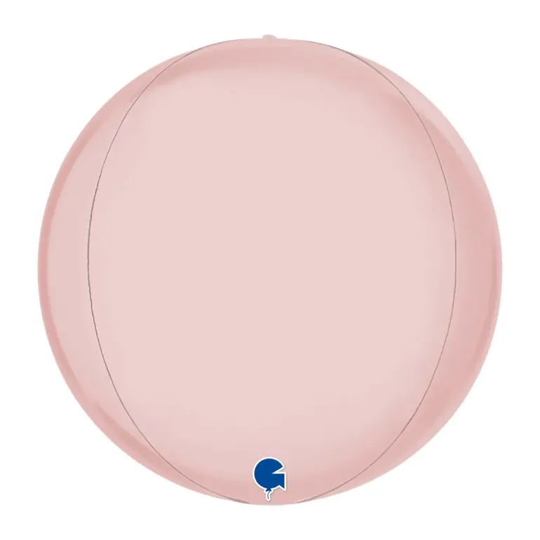 Globeballon Lyserød Satin, 38 cm