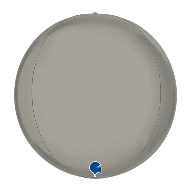 Globeballon Sølv Platinum, 38 cm
