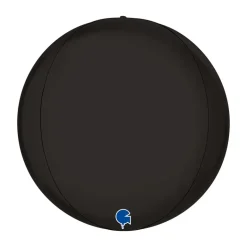 Globeballon Sort Satin, 38 cm
