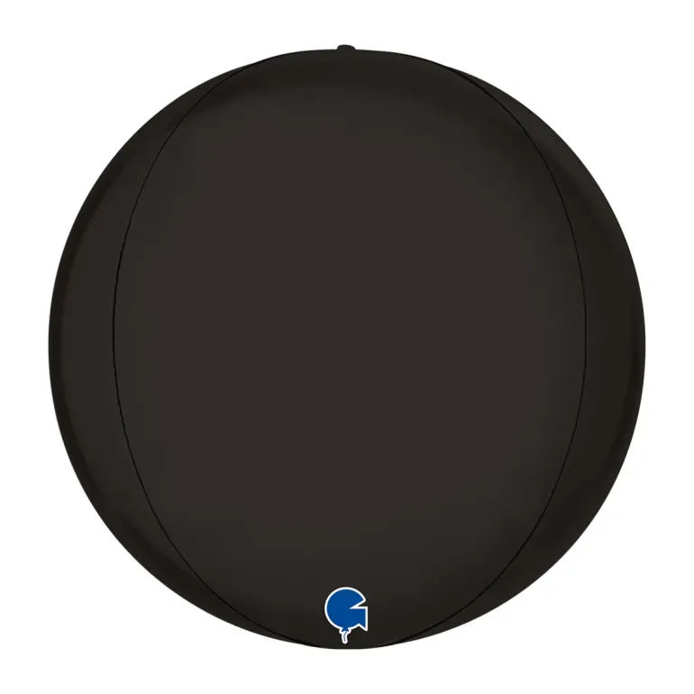 Globeballon Sort Satin, 38 cm
