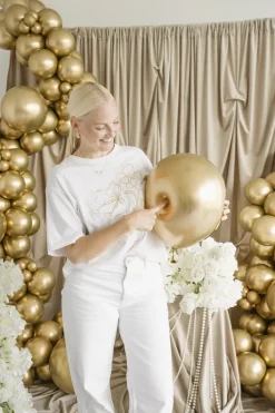Glossy Balloner 46 cm, Guld: 5 stk