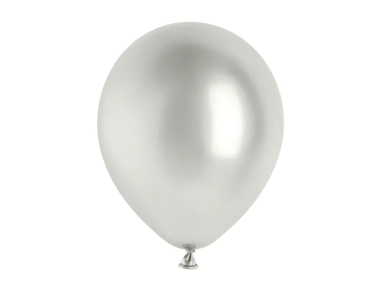 Glossy Balloner 30 cm, Sølv: 10 stk