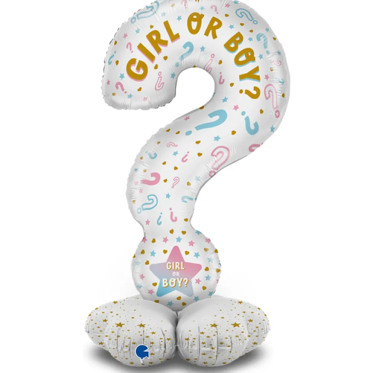 Grabo Gender Reveal Standup Folieballon - Spørgsmålstegn