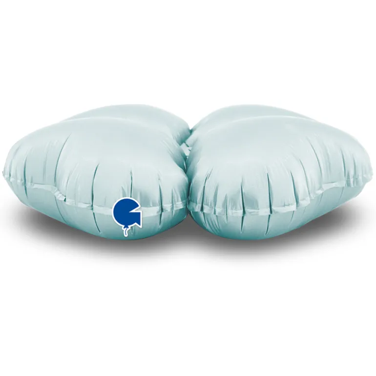 Grabo Hjerte Ballonfod 30 cm, Satin Pastel Blue