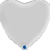 Grabo Hjerte Folieballon 45 cm, Satin White