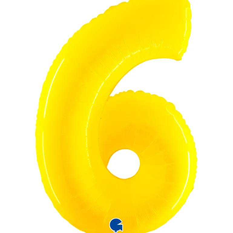Grabo Jumbo Yellow Shine Tal Folieballon, 6