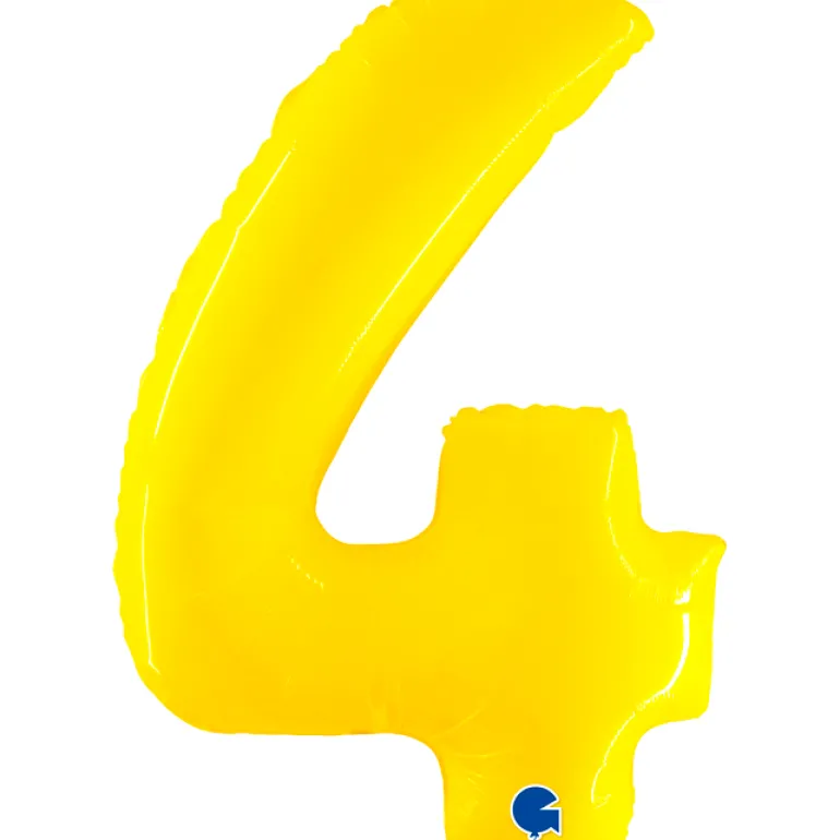Grabo Jumbo Yellow Shine Tal Folieballon, 4