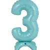Grabo Lyseblåt "3" Standup Tal til Luft, 64 cm