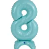 Grabo Lyseblåt "8" Standup Tal til Luft, 64 cm