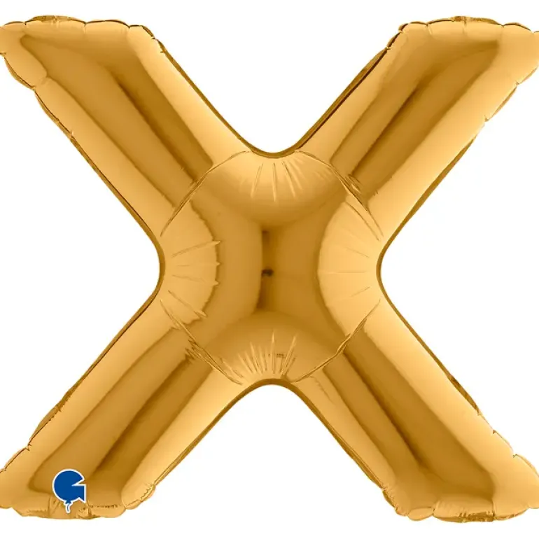 Grabo Mini Guld Bogstav Ballon 35 cm, X
